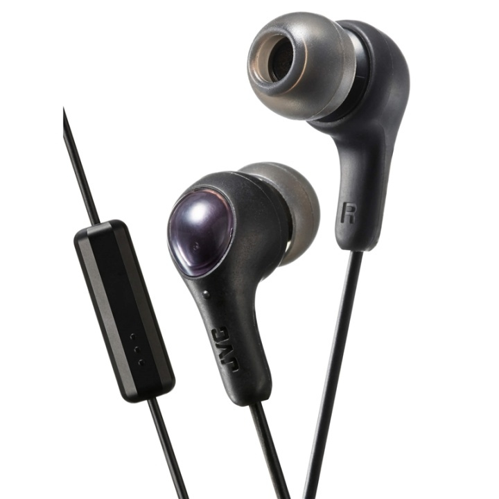 JVC Kuulokkeet Gumy Plus In-Ear Mic Musta ryhmässä KODINELEKTRONIIKKA / Ääni & Kuva / Kuulokkeet & Tarvikkeet / Kuulokkeet @ TP E-commerce Nordic AB (38-64903)