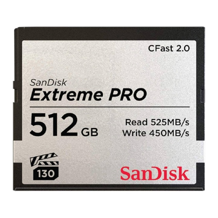 SANDISK Cfast 2.0 Extreme Pro 512GB 525MB/s VPG130 ryhmässä KODINELEKTRONIIKKA / Tallennusvälineet / Muistikortit / Compact Flash @ TP E-commerce Nordic AB (38-66077)