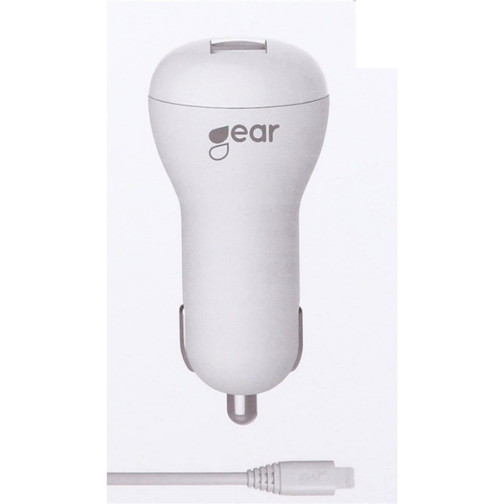Gear Laddare 12-24V 1xUSB 1A Vit MicroUSB Kabel Rund 1m ryhmässä ÄLYPUHELIMET JA TABLETIT / Laturit & Kaapelit / Autolaturi / Autolaturi microUSB @ TP E-commerce Nordic AB (38-66132)