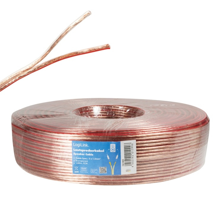 LogiLink Högtalarkabel 2x1,5 100m Tr ryhmässä KODINELEKTRONIIKKA / Kaapelit & Sovittimet / Kaiutinkaapelit @ TP E-commerce Nordic AB (38-66569)