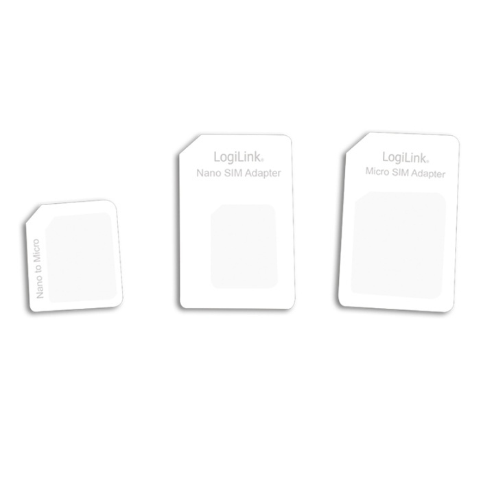 LogiLink SIM-kortsadaptrar 3-pack ryhmässä ÄLYPUHELIMET JA TABLETIT / Muut tarvikkeet / Muut @ TP E-commerce Nordic AB (38-66586)