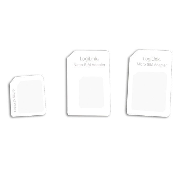 LogiLink SIM-kortsadaptrar 3-pack ryhmässä ÄLYPUHELIMET JA TABLETIT / Muut tarvikkeet / Muut @ TP E-commerce Nordic AB (38-66586)