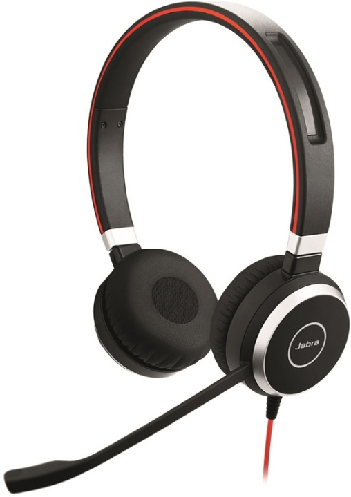 Jabra EVOLVE 40 MS Stereo, 3,5mm, USB, MS Lync, musta/pun ryhmässä TIETOKOONET & TARVIKKEET / Tietokonetarvikkeet / Kuulokkeet @ TP E-commerce Nordic AB (38-66953)