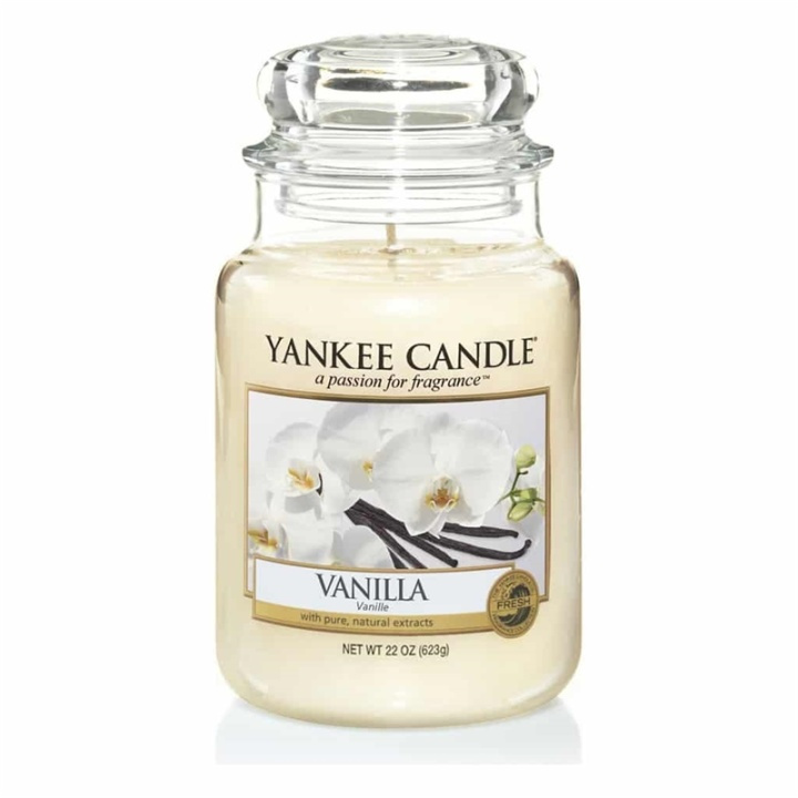 Yankee Candle Classic Large Jar Vanilla Candle 623g ryhmässä KAUNEUS JA TERVEYS / Tuoksut & Parfyymit / Muut tuoksut / Tuoksukynttilät @ TP E-commerce Nordic AB (38-67653)