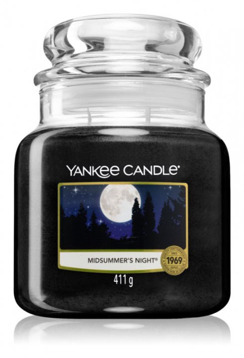 Yankee Candle Classic Medium Jar Midsummer Night Candle 411g ryhmässä KAUNEUS JA TERVEYS / Tuoksut & Parfyymit / Muut tuoksut / Tuoksukynttilät @ TP E-commerce Nordic AB (38-67672)