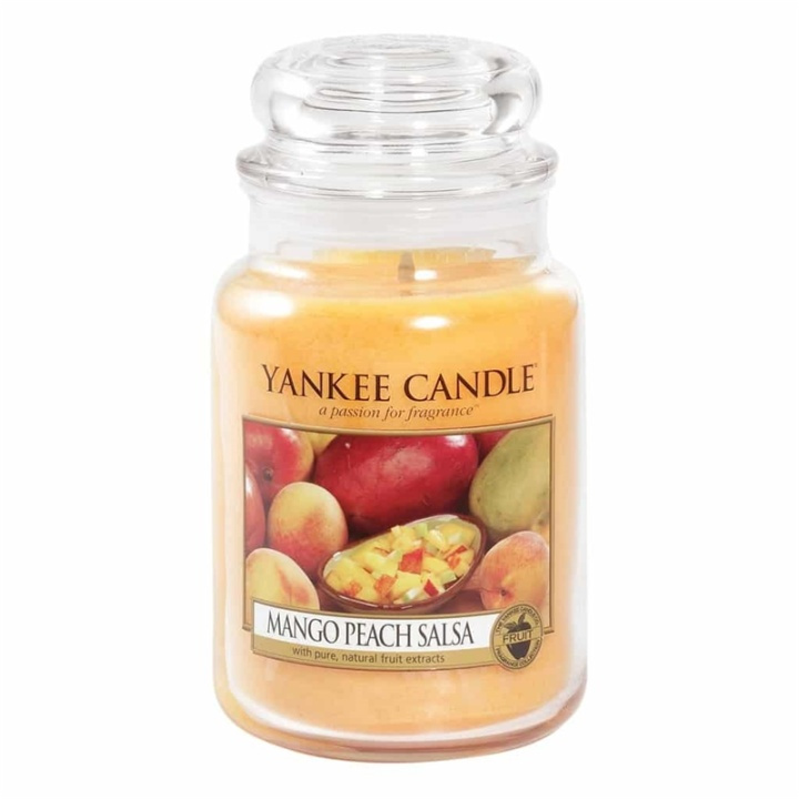 Yankee Candle Large Jar Mango Peach Salsa Candle 623g ryhmässä KAUNEUS JA TERVEYS / Tuoksut & Parfyymit / Muut tuoksut / Tuoksukynttilät @ TP E-commerce Nordic AB (38-67702)