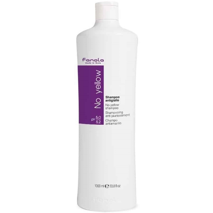 Fanola No Yellow Schampoo 1000ml ryhmässä KAUNEUS JA TERVEYS / Hiukset &Stailaus / Hiustenhoito / Hiusväri / Hopeinen shampoo @ TP E-commerce Nordic AB (38-68161)