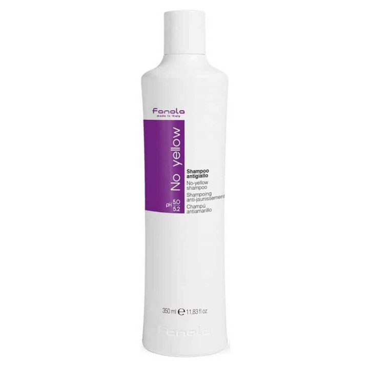 Fanola No Yellow Schampoo 350ml ryhmässä KAUNEUS JA TERVEYS / Hiukset &Stailaus / Hiustenhoito / Hiusväri / Hopeinen shampoo @ TP E-commerce Nordic AB (38-68162)