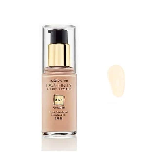 Max Factor Facefinity 3 In 1 Foundation 30 Porcelain ryhmässä KAUNEUS JA TERVEYS / Meikit / Meikit Kasvot / Meikkivoide @ TP E-commerce Nordic AB (38-68981)