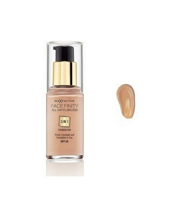 Max Factor Facefinity 3 In 1 Foundation 77 Soft Honey ryhmässä KAUNEUS JA TERVEYS / Meikit / Meikit Kasvot / Meikkivoide @ TP E-commerce Nordic AB (38-68991)