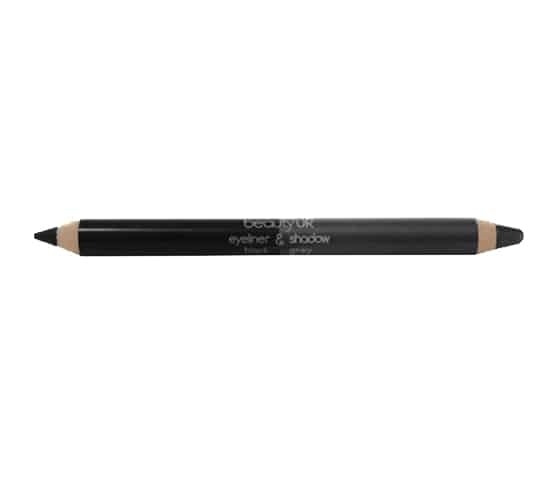 Beauty UK Double Ended Jumbo Pencil no.2 - Black&Grey ryhmässä KAUNEUS JA TERVEYS / Meikit / Silmät ja kulmat / Silmänrajauskynä / Kajaali @ TP E-commerce Nordic AB (38-69546)