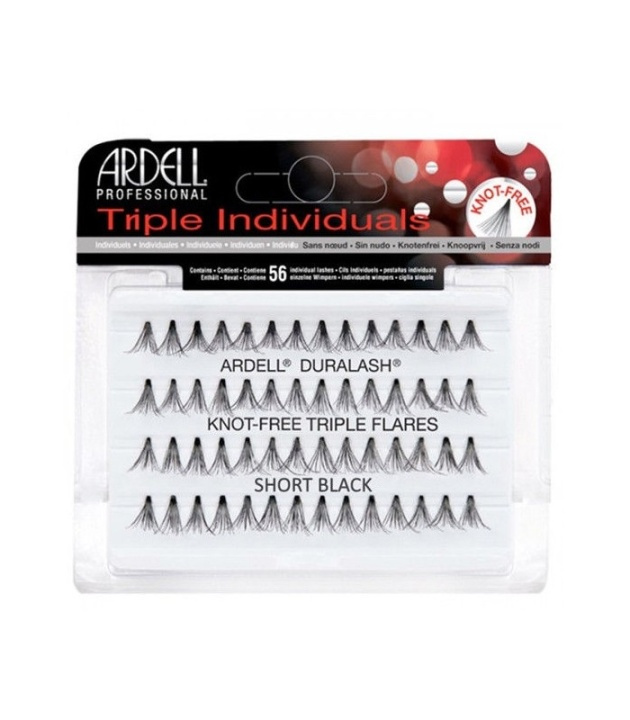 Ardell Triple Individuals Duralash Knot Free Flares Short Black ryhmässä KAUNEUS JA TERVEYS / Meikit / Silmät ja kulmat / Irtoripset @ TP E-commerce Nordic AB (38-69729)