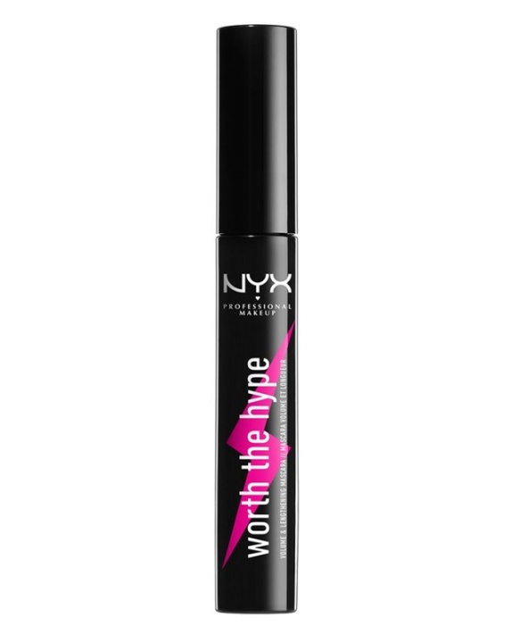 NYX PROF. MAKEUP Worth The Hype Volumizing & Lengthening Mascara Black/Noir ryhmässä KAUNEUS JA TERVEYS / Meikit / Silmät ja kulmat / Ripsiväri @ TP E-commerce Nordic AB (38-69816)