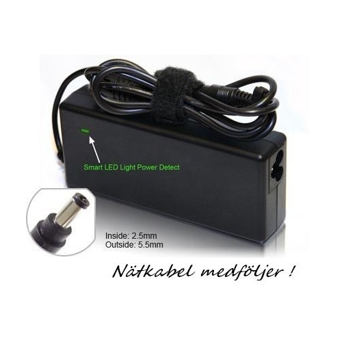 AC Adapter for HP, 19V 4.74A 90W (5.5x2.5mm) ryhmässä TIETOKOONET & TARVIKKEET / Kannettavat tietokoneet & tarvikkeet / Laturi / Seinälaturi / HP/Compaq @ TP E-commerce Nordic AB (38-7004)