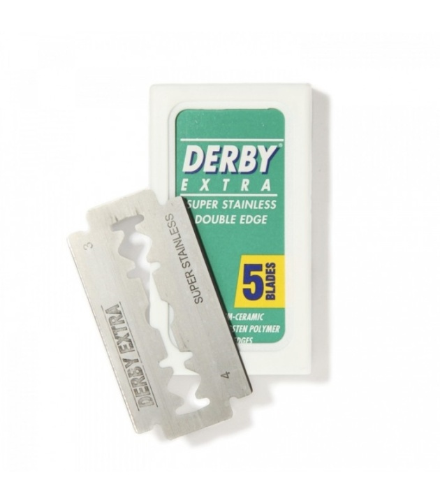 Derby Extra Double Edge 5-pack ryhmässä KAUNEUS JA TERVEYS / Hiukset &Stailaus / Sheivaus ja trimmaus / Partahöylät & Tarvikkeet @ TP E-commerce Nordic AB (38-70055)