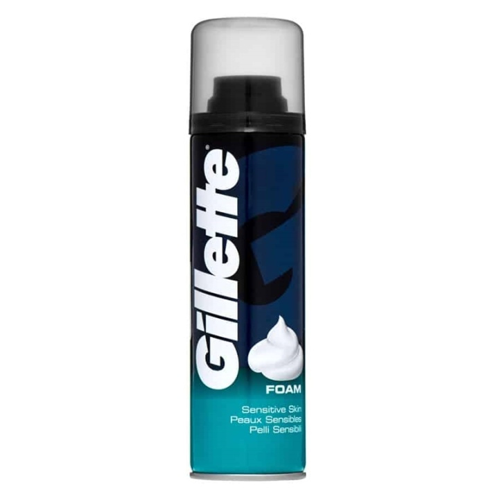 Gillette Sensitive Skin Shaving Foam 200ml ryhmässä KAUNEUS JA TERVEYS / Hiukset &Stailaus / Sheivaus ja trimmaus / Partahöylät & Tarvikkeet @ TP E-commerce Nordic AB (38-70063)