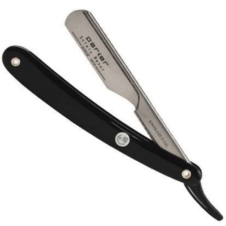 Parker 33R Shave Knife Barber Black ryhmässä KAUNEUS JA TERVEYS / Hiukset &Stailaus / Sheivaus ja trimmaus / Partahöylät & Tarvikkeet @ TP E-commerce Nordic AB (38-70075)