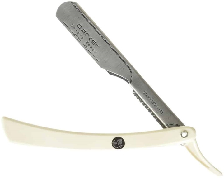 Parker 34R Shave Knife Barber White ryhmässä KAUNEUS JA TERVEYS / Hiukset &Stailaus / Sheivaus ja trimmaus / Partahöylät & Tarvikkeet @ TP E-commerce Nordic AB (38-70076)