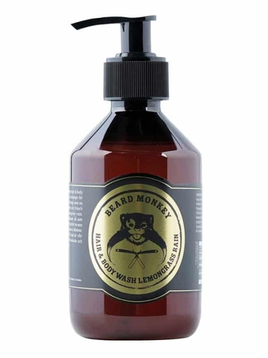 Beard Monkey Hair & Body Wash Lemongrass Rain 250ml ryhmässä KAUNEUS JA TERVEYS / Ihonhoito / Kasvot / Puhdistus @ TP E-commerce Nordic AB (38-70092)