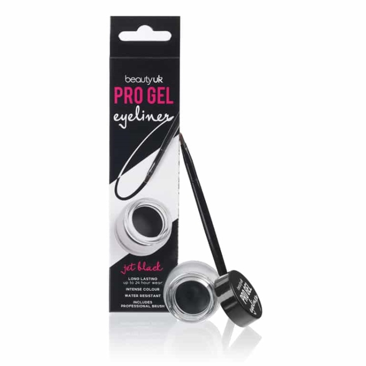 Beauty UK Pro Gel Eyeliner Jet Black 4,5g ryhmässä KAUNEUS JA TERVEYS / Meikit / Silmät ja kulmat / Silmänrajauskynä / Kajaali @ TP E-commerce Nordic AB (38-70100)