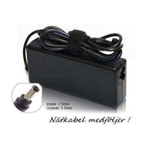 Verkkolaite Fujitsu Siemensiin asti, 20V 4.5A 90W (5.5x2.5mm) ryhmässä TIETOKOONET & TARVIKKEET / Kannettavat tietokoneet & tarvikkeet / Laturi / Seinälaturi / Fujitsu Siemens @ TP E-commerce Nordic AB (38-7078)