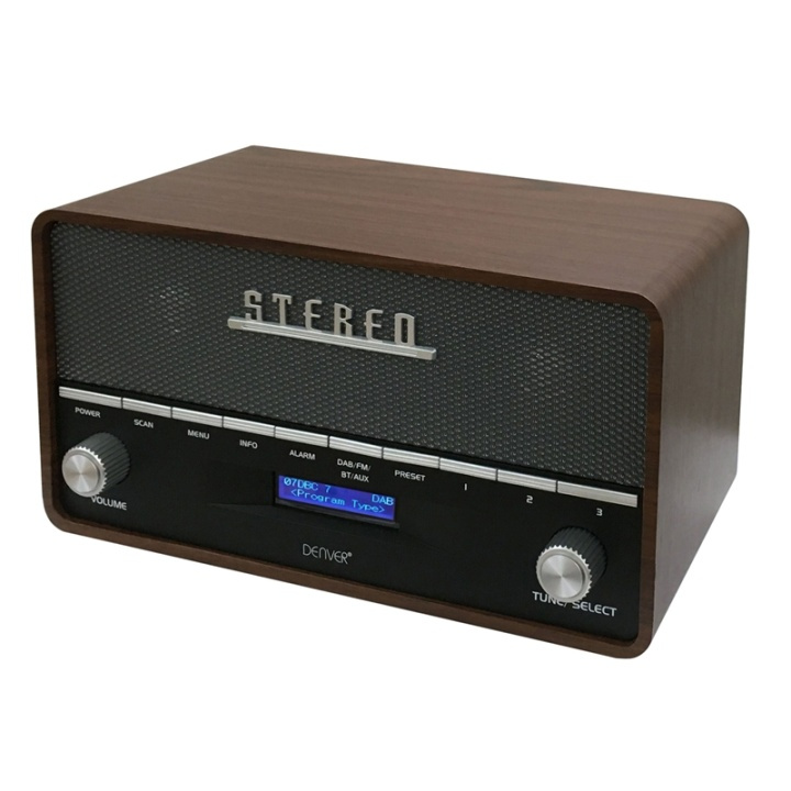 Denver DAB+ & FM-radio Retro muotoilu ryhmässä KODINELEKTRONIIKKA / Ääni & Kuva / Kotiteatteri, HiFi ja kannettavat / Radio & Herätyskellot / Nettiradio @ TP E-commerce Nordic AB (38-71219)