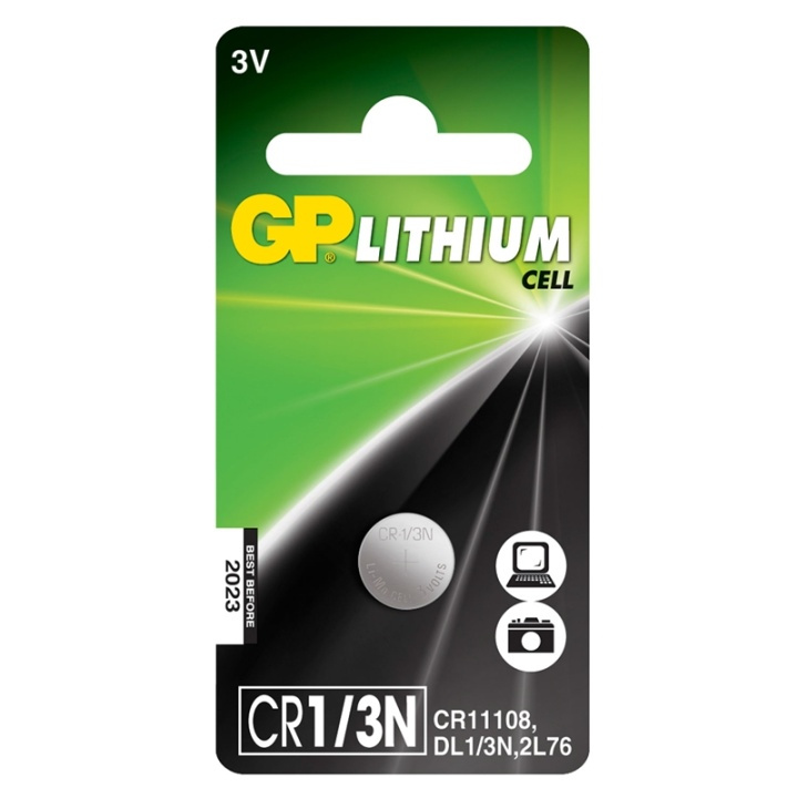 GP CR1/3N 3V Lithium 1-pack ryhmässä KODINELEKTRONIIKKA / Paristot & Laturit / Akut / Nappiparistot @ TP E-commerce Nordic AB (38-71306)