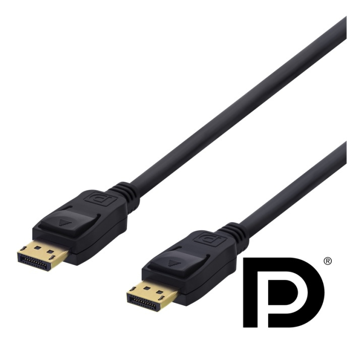 DELTACO DisplayPort-kaapeli, 1m, 4K UHD, DP 1.2, musta ryhmässä TIETOKOONET & TARVIKKEET / Kaapelit & Sovittimet / DisplayPort / Kaapelit @ TP E-commerce Nordic AB (38-71621)