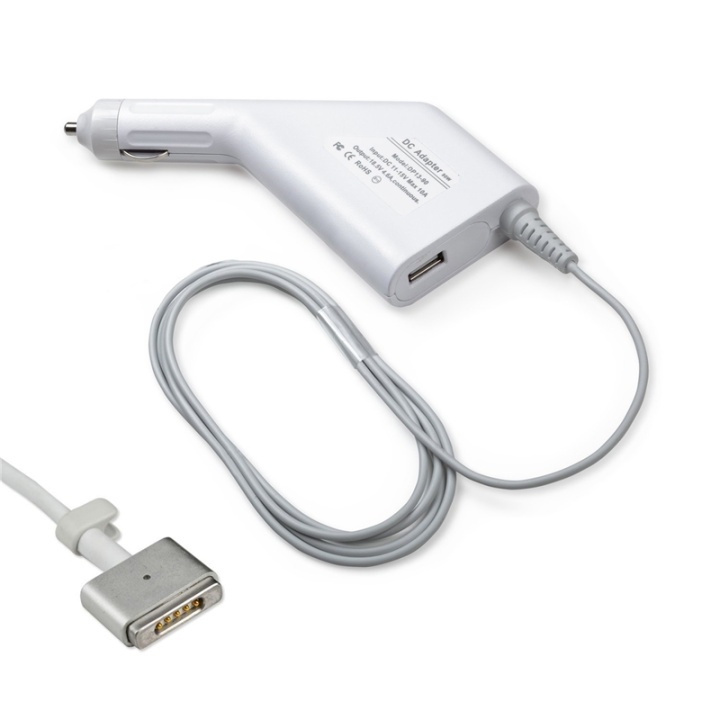 Billaddare till Apple Macbook, 20V 4.25A, Magsafe 2 (85W) ryhmässä TIETOKOONET & TARVIKKEET / Kannettavat tietokoneet & tarvikkeet / Laturi / Autolaturi @ TP E-commerce Nordic AB (38-7168)