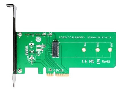 M.2-laajennuskortti SSD-levyjä varten, asennetaan PCI-E-paikkaan ryhmässä TIETOKOONET & TARVIKKEET / Tietokoneen komponentit / Kovalevyt / Sovittimet & Tarvikkeet @ TP E-commerce Nordic AB (38-71809)