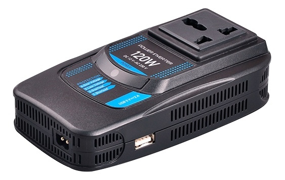 CAR120 Power Inverter, modifierad sinusvåg, 230V, 24V DC, USB 5V 2,1A, ryhmässä TIETOKOONET & TARVIKKEET / Tietokonetarvikkeet / Muut @ TP E-commerce Nordic AB (38-71816)