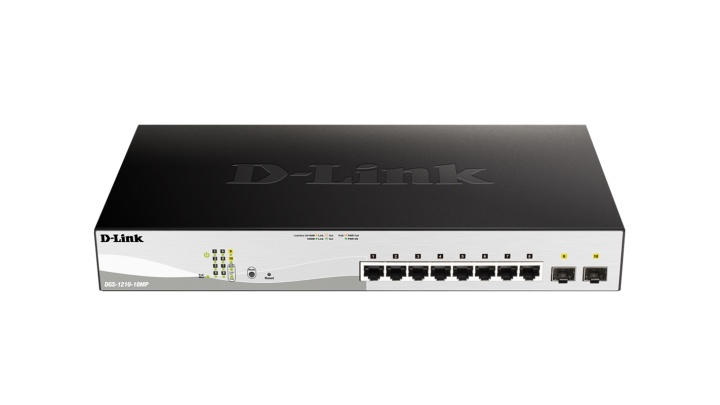 D-Link 10-Port Managed switch, 2x SFP, 130W PoE+, Gigabit, white ryhmässä TIETOKOONET & TARVIKKEET / Verkko / Kytkimet / 10/100/1000Mbps @ TP E-commerce Nordic AB (38-71845)