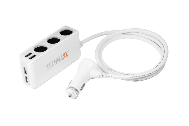 4-Port USB & 3-Socket Car Charger TE11 ryhmässä AUTO / antennit & Tarvikkeet / 12 voltin tarvikkeet @ TP E-commerce Nordic AB (38-71973)