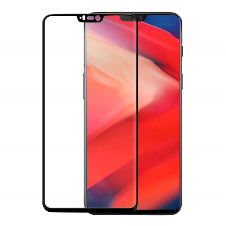 Gear Härdat Glas 3D Full Cover Svart OnePlus 6 ryhmässä ÄLYPUHELIMET JA TABLETIT / Puhelimen suojakotelo / OnePlus @ TP E-commerce Nordic AB (38-72074)