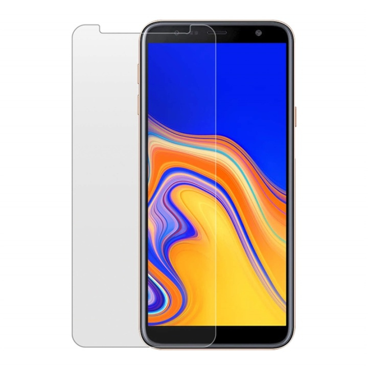 Gear Härdat Glas 2.5D Samsung Galaxy J4 Plus 2018 ryhmässä ÄLYPUHELIMET JA TABLETIT / Puhelimen suojakotelo / Samsung @ TP E-commerce Nordic AB (38-72080)