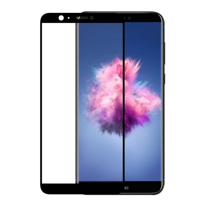 GEAR Panssarilasi 3D Huawei P Smart Edge to Edge Musta ryhmässä ÄLYPUHELIMET JA TABLETIT / Puhelimen suojakotelo / Huawei @ TP E-commerce Nordic AB (38-72082)