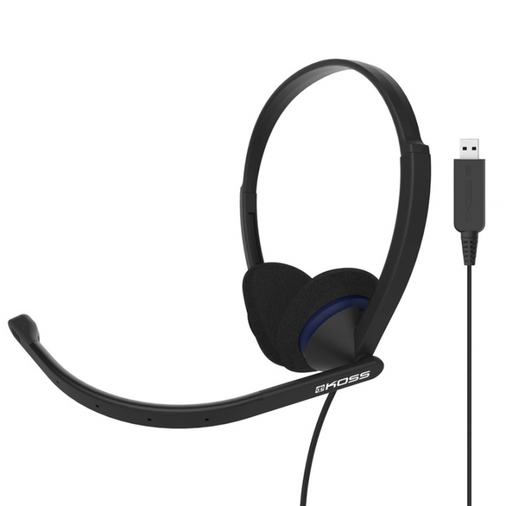 KOSS Kuuloke CS200 USB On-Ear Mic Musta ryhmässä TIETOKOONET & TARVIKKEET / Tietokonetarvikkeet / Kuulokkeet @ TP E-commerce Nordic AB (38-72156)