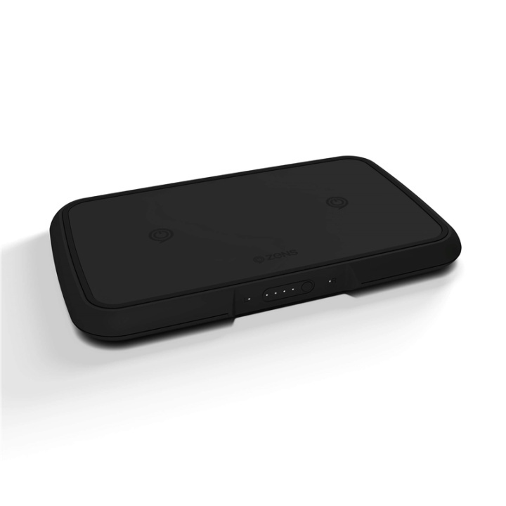 Zens Dual Powerbank QI Langaton 9000mAh Langaton lataus Musta ryhmässä ÄLYPUHELIMET JA TABLETIT / Laturit & Kaapelit / Powerbanks @ TP E-commerce Nordic AB (38-72223)