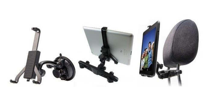 Rebeltec-tablettien autoteline, jossa on kaksi kiinnitysvaihtoehtoa ryhmässä AUTO / Matkapuhelinteline / Tabletin pidike autoon @ TP E-commerce Nordic AB (38-72400)