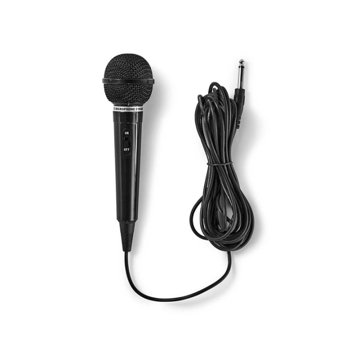 Nedis Langallinen Mikrofoni | Kardioidi | Kiinteä kaapeli | 5.00 m | 80 Hz - 12 kHz | 600 Ohm | -75 dB | On/off-kytkin | ABS-Muovi | Musta ryhmässä KODINELEKTRONIIKKA / Ääni & Kuva / Kädessä pidettävät mikrofonit @ TP E-commerce Nordic AB (38-72738)