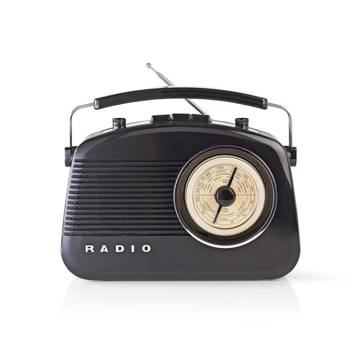 Nedis FM-radio | Pöytämalli | AM / FM | Paristokäyttöinen / Verkkovirtakäyttöinen | Analoginen | 4.5 W | IP20 | Kantokahva | Musta ryhmässä KODINELEKTRONIIKKA / Ääni & Kuva / Kotiteatteri, HiFi ja kannettavat / Radio & Herätyskellot / Radio @ TP E-commerce Nordic AB (38-72748)