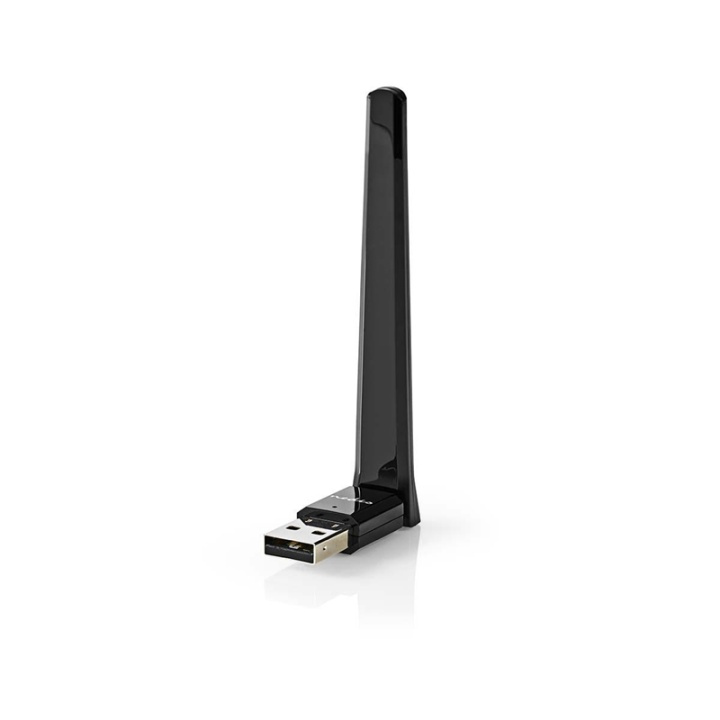 Nedis Verkkosovitin | Wi-Fi | AC600 | 2.4/5 GHz (Dual Band) | USB2.0 | Wi-Fi kokonaisnopeus: 600 Mbps | Windows 10 / Windows 7 / Windows 8 ryhmässä TIETOKOONET & TARVIKKEET / Verkko / Verkkokortti / Langaton USB @ TP E-commerce Nordic AB (38-72931)