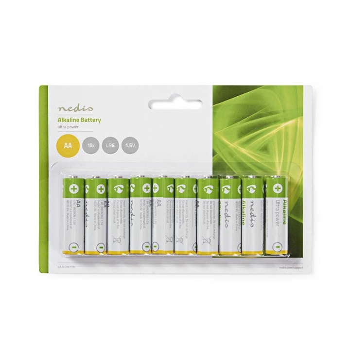 Nedis Alkaliparisto AA | 1.5 V DC | 10 Kpl pakkaus ryhmässä KODINELEKTRONIIKKA / Paristot & Laturit / Akut / AA @ TP E-commerce Nordic AB (38-72959)