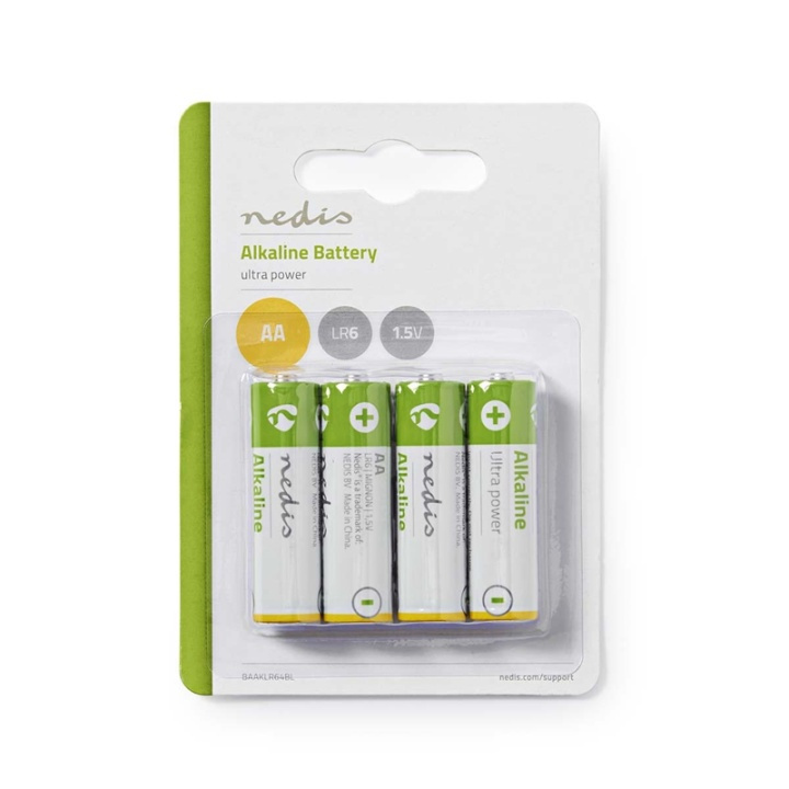 Nedis Alkaliparisto AA | 1.5 V DC | 4 Kpl pakkaus ryhmässä KODINELEKTRONIIKKA / Paristot & Laturit / Akut / AA @ TP E-commerce Nordic AB (38-72962)