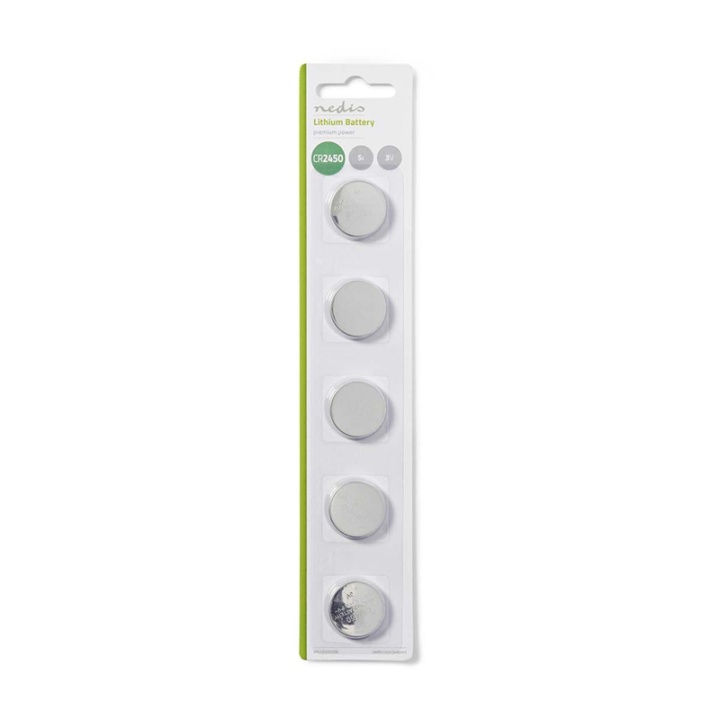 Nedis Litiumnappiparisto CR2450 | 3 V DC | 5 Kpl pakkaus | Hopea ryhmässä KODINELEKTRONIIKKA / Paristot & Laturit / Akut / Nappiparistot @ TP E-commerce Nordic AB (38-72980)