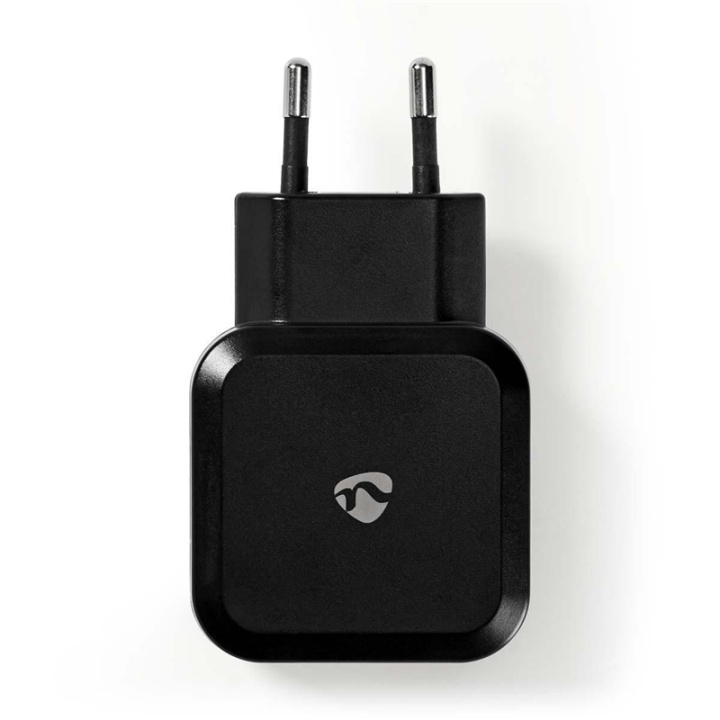 Nedis Seinälaturi | 24 W | Pikalataus-toiminto | 2x 2.4 A A | Lähtöliitäntöjen määrä: 2 | 2x USB-A | Kaapeli ei sisälly | Single Voltage Output | Musta ryhmässä ÄLYPUHELIMET JA TABLETIT / Laturit & Kaapelit / Seinälaturi / Seinälaturi USB @ TP E-commerce Nordic AB (38-73062)