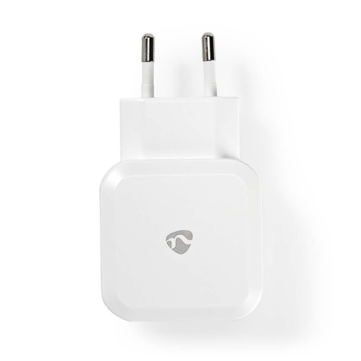 Nedis Seinälaturi | 24 W | Pikalataus-toiminto | 2x 2.4 A A | Lähtöliitäntöjen määrä: 2 | 2x USB-A | Kaapeli ei sisälly | Single Voltage Output | Valkoinen ryhmässä ÄLYPUHELIMET JA TABLETIT / Laturit & Kaapelit / Seinälaturi / Seinälaturi USB @ TP E-commerce Nordic AB (38-73063)