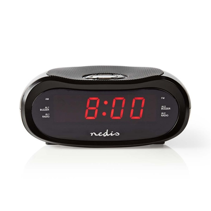 Nedis Digitaalinen Kelloradio | LED-Näyttö | AM / FM | Torkkutoiminto | Uniajastus | Hälytysten lukumäärä: 2 | Musta ryhmässä KOTI, TALOUS JA PUUTARHA / Kellot ja laskimet / Herätyskellot @ TP E-commerce Nordic AB (38-73404)
