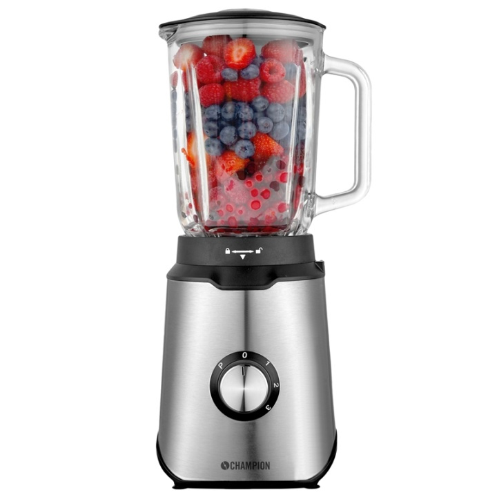 Champion Blender 600W Rostfritt stål ryhmässä KOTI, TALOUS JA PUUTARHA / Kodinkoneet / Yleiskoneet ja monitoimikoneet / Tehosekoittimet @ TP E-commerce Nordic AB (38-74023)