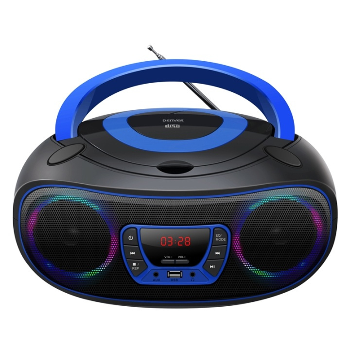 Denver CD Boombox med FM/USB/BT ryhmässä KODINELEKTRONIIKKA / Ääni & Kuva / Kotiteatteri, HiFi ja kannettavat / Kannettavat musiikkisoittimet / CD-sottimet @ TP E-commerce Nordic AB (38-74089)